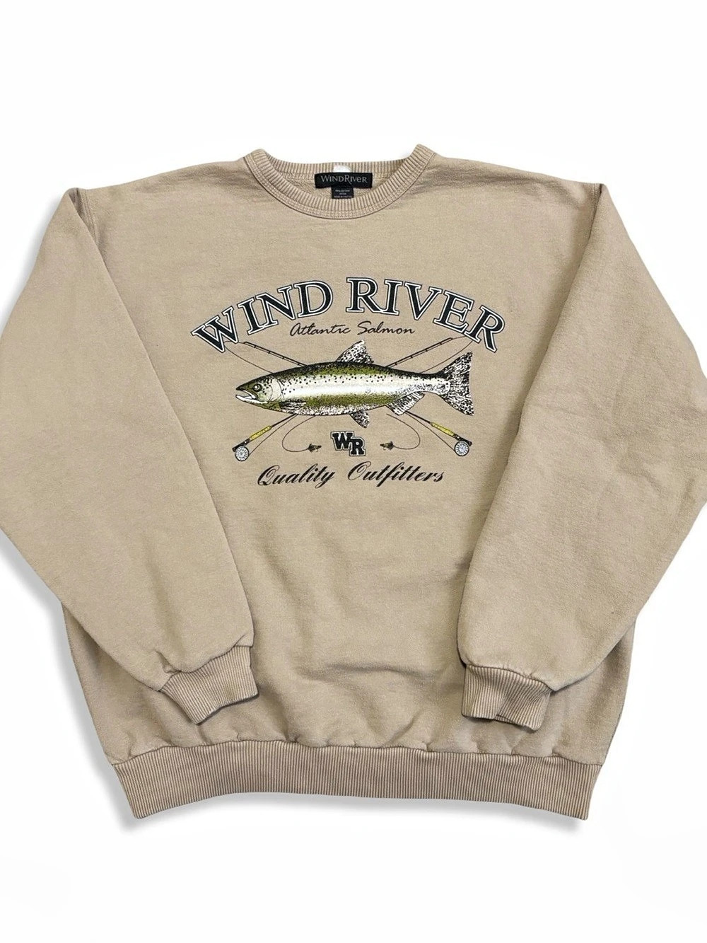 Vintage 90s Wind River Atlantic Salmon Graphic Crewneck